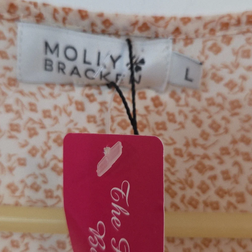 Molly Bracken NWT peasant top Sz L - Picture 6 of 9